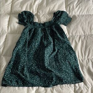 American Eagle Outfitters Dark Green Smocked Dress
